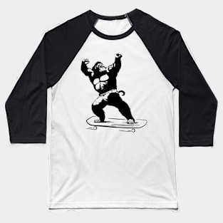 Gorilla Skating Baseball T-Shirt
